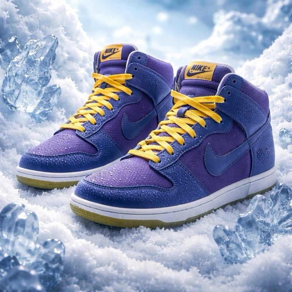 Size 9.5- Nike Dunk Premium High Purples OG BOX